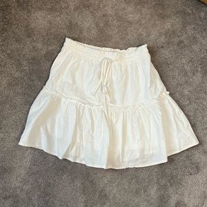 White flare skirt